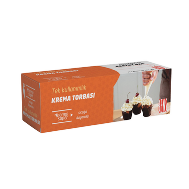 51 Cm Tek Kullanımlık Krema Torbası Şeffaf Kumlama 72'Li - Bens