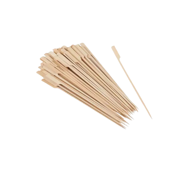 Bambu 20 cm Yassı Çöp Şiş - 1