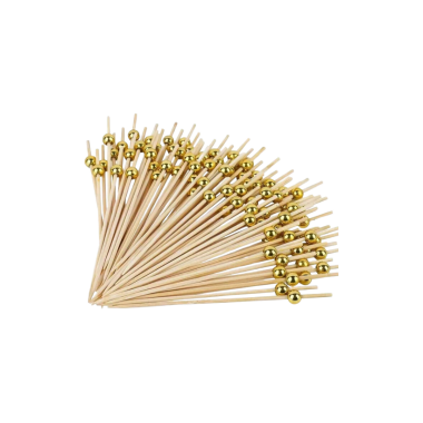 Bambu Altın İnci Kürdan 12 cm - 