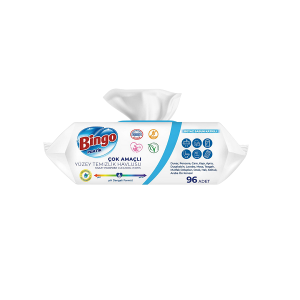 Bingo Beyaz Sabun 96'lı Paket Yüzey Havlusu - 1