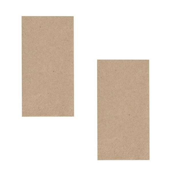 Çift Katlı 33x33cm Garson Katlama Kraft Peçete - 1