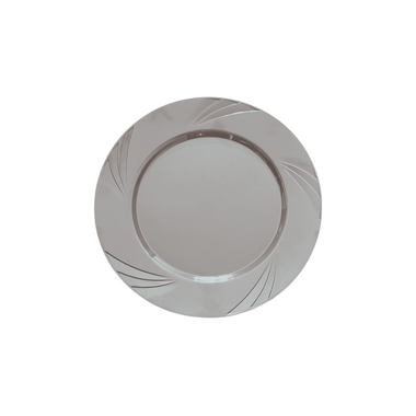 Gümüş Mika Parti Tabağı 22.5 cm - Afili Parti