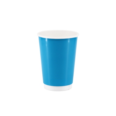 Karton Bardak Mavi 14 oz Double Wall - Afilicup