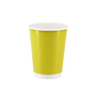 Karton Bardak Sarı 14 oz Double Wall - Afilicup