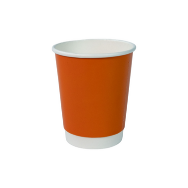 Karton Bardak Turuncu 8 oz Double Wall - Afilicup