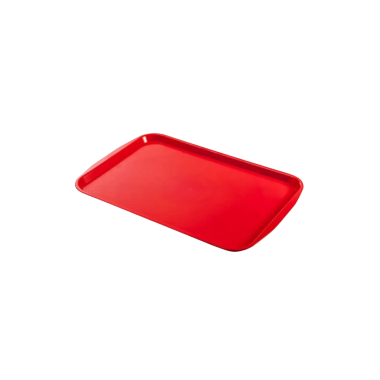 Kırmızı Renk Plastik Tepsi 23x31 - 