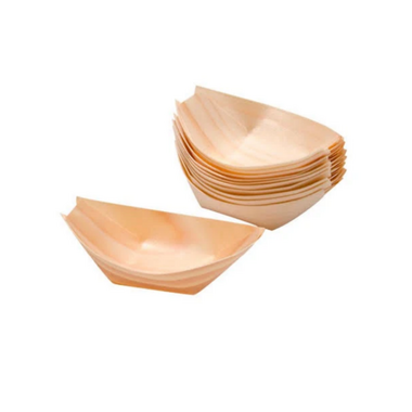 Kullan at Tahta Kayık Tabak 11,5 cm - Afili Pack