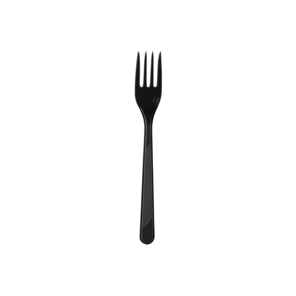 Silver Lüx Siyah Plastik Çatal 3.8 - 1